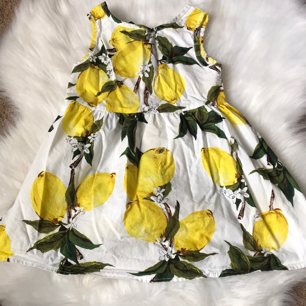 Toddler Girl Boutique Lemon Dress With Bow Detail